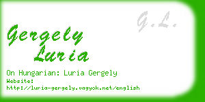gergely luria business card